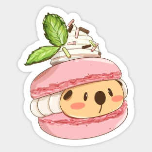 Sweet Macarons Pig Sticker